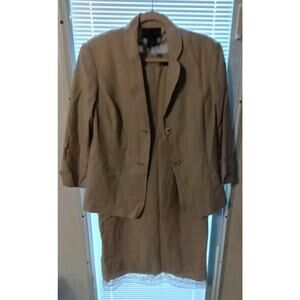Laura Scott Linen Blend Dress And Blazer Size 8 Minimalist Lagenlook Boho